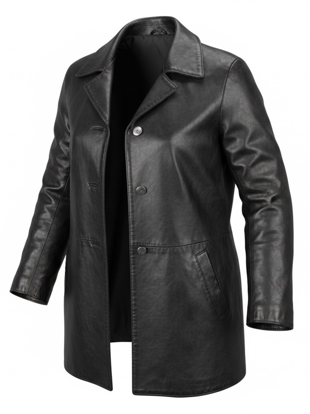 Unisex Liz Claiborne Black Genuine Leather Jacket Coat Plus Size 2X